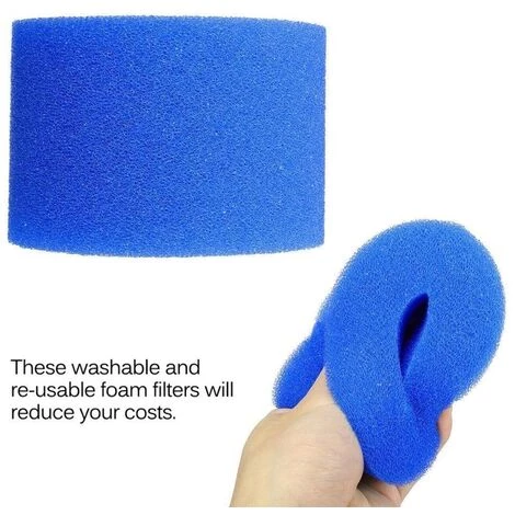 PERLE RARE 4 Pièces Éponge Filtrante Type, Cartouche De Filtre En Mousse, Mousse Pour Filtre Piscine, Réutilisables Et Lavables, Filtre En Mousse Pour Spa, Piscine, Jacuzzi – Image 5