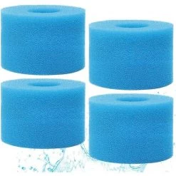 ALMI Lot De 4 Cartouches Filtrantes En Mousse Pour Intex De Type S1, Cartouche De Filtre En Mousse Pour Intex Pure Spa, Cartouche De Mousse éponge Pour Type S1
