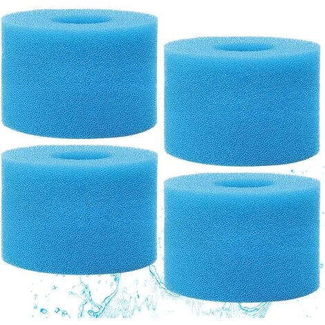ALMI Lot De 4 Cartouches Filtrantes En Mousse Pour Intex De Type S1, Cartouche De Filtre En Mousse Pour Intex Pure Spa, Cartouche De Mousse éponge Pour Type S1