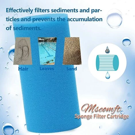 ALMI Lot De 4 éponges Filtrantes Filtre Pour Intex De Type A, Réutilisables Et Lavables, Cartouche En Mousse De Type A Filtre De Pour Intex – Image 4