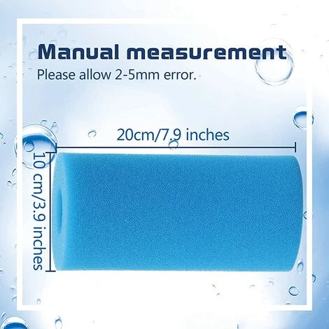 ALMI Lot De 4 éponges Filtrantes Filtre Pour Intex De Type A, Réutilisables Et Lavables, Cartouche En Mousse De Type A Filtre De Pour Intex – Image 5