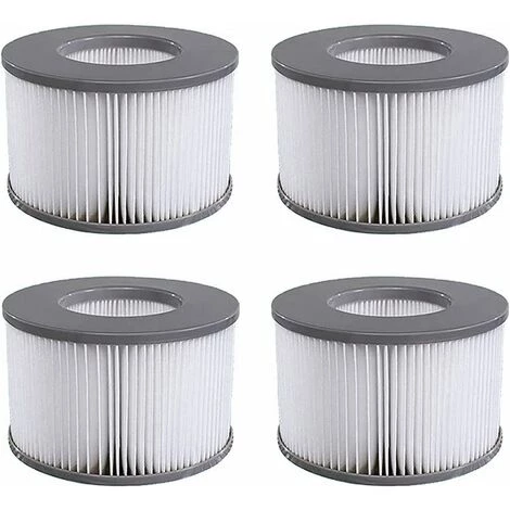 CHANCEY Lot De 4 Cartouches Filtrantes De Rechange, Pour Les Mspa Whirlpool, Les Spa Chauds Et Autres Piscines Gonflables, Convient Aux Modèles De Filtre à Partir De 2020,SEMAket,gris