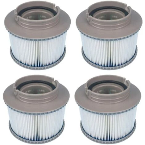 CHANCEY Lot De 4 Filtres De Rechange Pour MSpa FD2089, Cartouche De Filtre Pour Piscine Et Spa,SEMAket,gris