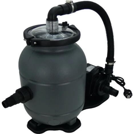 EDG Groupe Filtration Piscine - Maxi 10m3 - Fourni Avec Balles Filtrantes - Connexion Tubes 32/38 - Kit Filtration Piscine Hors Sol - Summer Fun Best Clean - Gris – Image 2