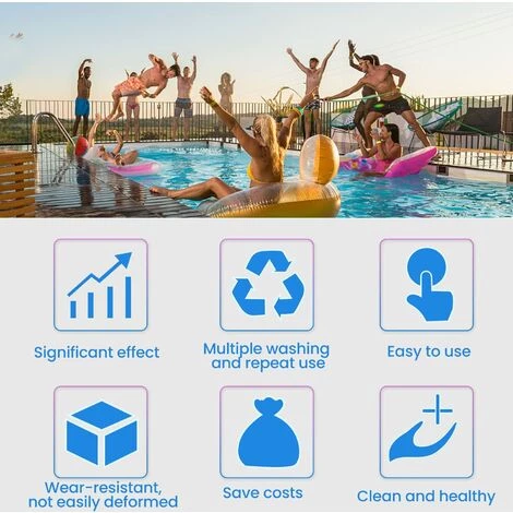 TRIOMPHE 4 Pièces Filtre En Mousse Pour Spa,T-Audace Éponge Filtrante Type A,Filtre En Mousse,Cartouche De Filtre En Mousse Réutilisables Et Lavables,Mousse Pour Piscine,Spa,Jacuzzi (10.8 * 7.3 * 4) – Image 4