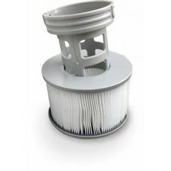 DENUOTOP Pompe Et Filtre De Spa 2 Cartouches Filtrantes De Remplacement Pour Spa Gonflable MSPA + 2 Filets De Protection