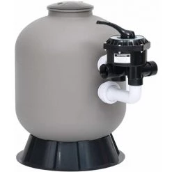 ASUPERMALL Filtre à Sable Pour Piscine Avec Vanne à 6 Voies Gris