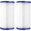 MACARON Filtres De Rechange De Type A/C Compatibles Avec Bestway 58012 La Cartouche Filtrante, Lot De 2 Filtres De Pompe De Piscine Pour Bestway De Type Cartouches Filtrantes LO-Ron