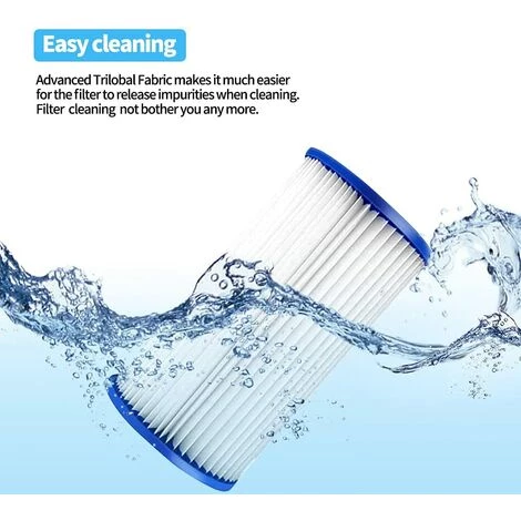 MACARON Filtres De Rechange De Type A/C Compatibles Avec Bestway 58012 La Cartouche Filtrante, Lot De 2 Filtres De Pompe De Piscine Pour Bestway De Type Cartouches Filtrantes LO-Ron – Image 4