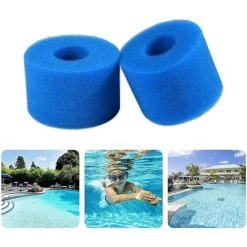 TINOR 2pcs Filterschwamm Typ A,Filter Intex Typ A,filterschwamm,Patronenschwamm Poolfilter Schwimmbad Filter Schaum Für Schwimmbad Aquarium Whirlpool (93 * 30 * 102)