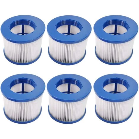 Lot De 6 Cartouches De Filtres Pour Spa Gonflable Cocooning Water - Blanc