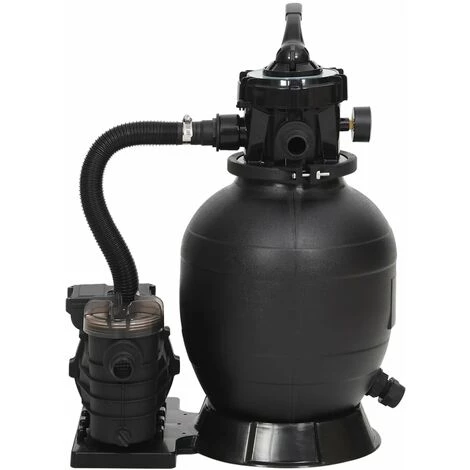 VidaXL Filtre à Sable De Piscine Avec Vanne 6 Voies Noir – Image 2