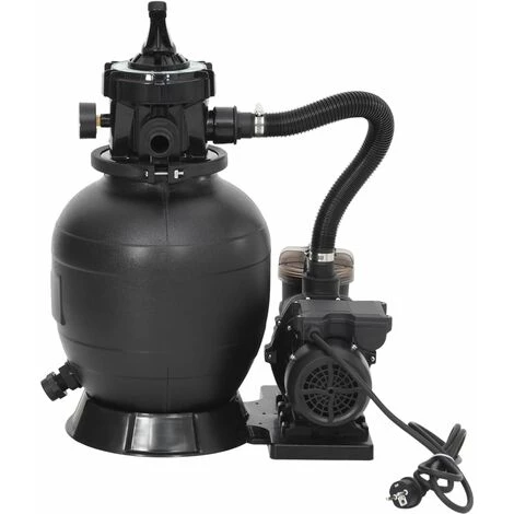 VidaXL Filtre à Sable De Piscine Avec Vanne 6 Voies Noir – Image 3