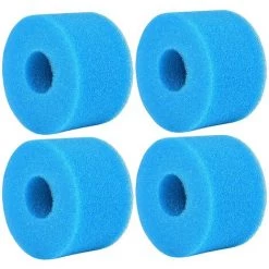 DONTODENT 4 Pièces Éponge Filtrante, Cartouche De Filtre En Mousse, Mousse Pour Filtre Piscine, Réutilisables Et Lavables, Filtre En Mousse - 100*40*200MM, Bleu