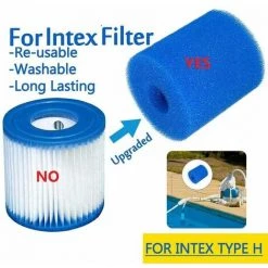 DONTODENT Filtre Éponge, Éponge De Cartouche Filtrante, éponge De Filtre De Piscine, Cartouche De Remplacement Lavable Réutilisable - 2pcs 10.2cm