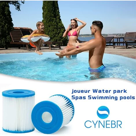 HIASDFLS 4Pcs Cartouche Filtre Piscine Type I Pour Bestway Pompe De Piscine, Filtre Cartouche Type I, 58093 Filtres Pour Filtre Gonflable De Piscine-Installation Facile-Pour Le Nettoyage Des Tuyaux – Image 2