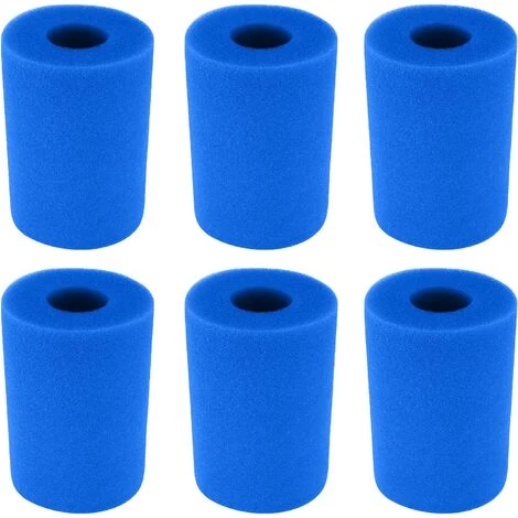 HIASDFLS 6Pcs Filtre Éponge, Éponge De Cartouche Filtrante, Éponge De Filtre De Piscine, Cartouche De Remplacement Lavable Réutilisable, Filtre D'Éponge De Filtre De Bain À Remous-20*10*4Cm