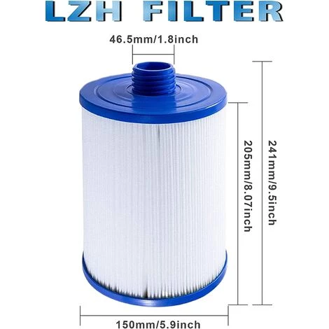 HIASDFLS Cartouche De Filtre De Spa , Pour Filtre À Remous Pleatco Pww50 , Filtre De Spa Pour Filtre De Remplacement Unicel 6Ch-940 Spa Business Whirlpool (2 Pièces) – Image 2