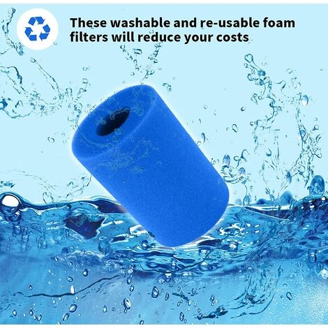 HIASDFLS 1Pcs Filtre Éponge, Éponge De Cartouche Filtrante, Éponge De Filtre De Piscine, Cartouche De Remplacement Lavable Réutilisable, Filtre D'Éponge De Filtre De Bain À Remous-20 * 10 * 4Cm – Image 4