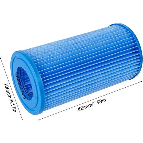 HIASDFLS (1Pcs) Drisubt Générique Cartouches De Filtration Intex Pour Filtre Piscine,Compatible Avec Le Remplacement De La Cartouche Filtrante Iii Fd3136 – Image 2