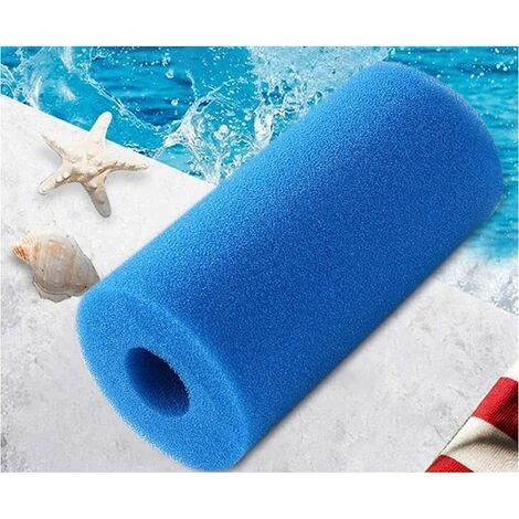 HIASDFLS 2 Pièces Mousse Filtre Piscine Cartouches Filtrantes Réutilisables Préfiltre Mousse Éponge Filtrante Pour Piscine Spa Nettoyant Réutilisable Pour Éponge De Filtre Lavable Pour Bains À Remous Piscine – Image 4