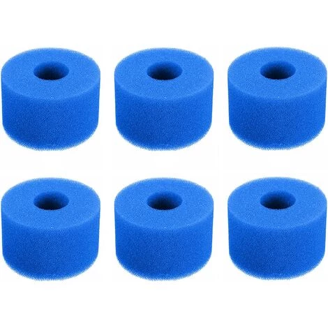 GDRHVFD 6Pcs Filtre Éponge, Éponge De Cartouche Filtrante, Éponge De Filtre De Piscine, Cartouche De Remplacement Lavable Réutilisable, Filtre D'Éponge De Filtre De Bain À Remous (6 Pièces 7.3X10.8) – Image 2