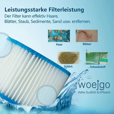 GDRHVFD 12Pcs Cartouches Filtrantes Pour Piscine De Type Vi Pour Bestway Taille 6-58323 – Image 5