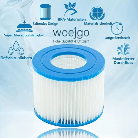 GDRHVFD 8Pcs Cartouches Filtrantes Pour Piscine De Type Vi Pour Bestway Taille 6-58323 – Image 2