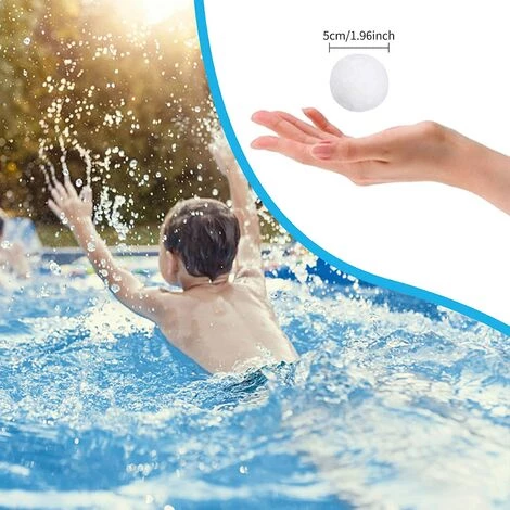 FVBJD 1600g Boules De Filtre De Piscine Balles Filtrantes Balles De Filtration Filtre Balls Réutilisables Peut Remplacer 32 Kg Sable Filtrant Sable De Quartz,Convient à Divers Systèmes De Filtration – Image 5