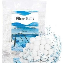 FVBJD 1000g Boules De Filtre De Piscine Balles Filtrantes Balles De Filtration Filtre Balls Réutilisables Peut Remplacer 32 Kg Sable Filtrant Sable De Quartz,Convient à Divers Systèmes De Filtration