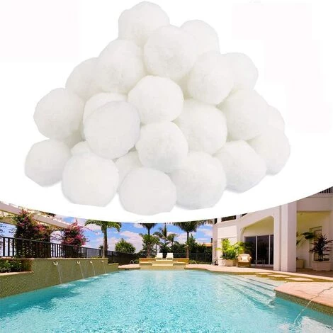 FVBJD Balles Filtrantes, Boules De Filtre De Piscine 700g, Alternative Pour 25kg De Sable Filtrant, Filtre Pour Piscine, Adaptent à Tous Les Filtres à Sable Ou Verre Existants, Bon Effet De Filtre