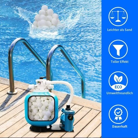 FVBJD Balles Filtrantes 700g, Balles Filtrantes Pour Piscine, Système De Filtration à Sable Alternative Pour 25 Kg De Sable Filtrant, Accessoires De Rechange Pour Filtre De Piscine, Pompe De Filtration â Image 2