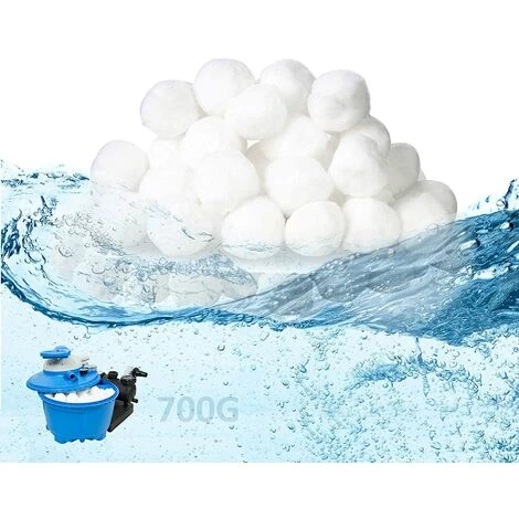 FVBJD Filtre Balls Balles De Filtration, Filtre Pour Piscine De 700g Peut Remplacer 25kg Sable Filtrant, Convient à Divers Systèmes De Filtration Boules De Filtre De Piscine