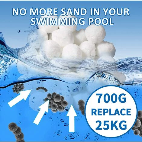 FVBJD Filtre Balls Balles De Filtration, Filtre Pour Piscine De 700g Peut Remplacer 25kg Sable Filtrant, Convient à Divers Systèmes De Filtration Boules De Filtre De Piscine â Image 2