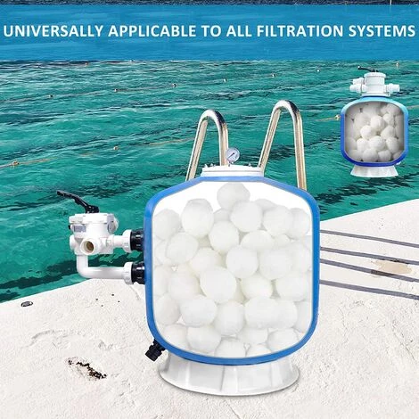 FVBJD Filtre Balls Balles De Filtration, Filtre Pour Piscine De 700g Peut Remplacer 25kg Sable Filtrant, Convient à Divers Systèmes De Filtration Boules De Filtre De Piscine â Image 3