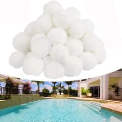 FVBJD Balles Filtrantes, Boules De Filtre De Piscine 500g, Alternative Pour 18kg De Sable Filtrant, Filtre Pour Piscine, Adaptent à Tous Les Filtres à Sable Ou Verre Existants, Bon Effet De Filtre