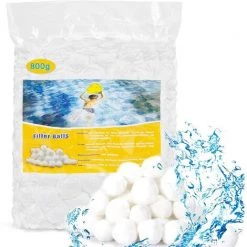 FVBJD Balles Filtrantes,800g Boules De Filtre De Piscine,Pool Filter Balls,Balles De Filtration,Nettoyeur De Piscine,Média Filtre à Fibres Pour Piscine,Convient à Divers Systèmes De Filtration
