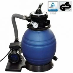 GROSMONDE 1/2x Pompe à Filtre à Sable 400 W 11 000 L/h Filtration Piscine Jardin Extérieur