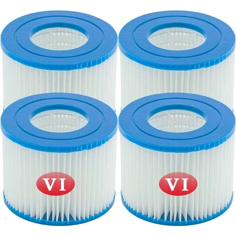 EINEMGELD Filtre VI Cartouche Pour Bestway Lay-Z-Spa, Cartouches Filtrantes Rechange Pour Miami Vegas Monaco BW58323, Pour Bestway 58239 (4 Pièces)