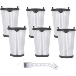 EINEMGELD Lot De 6 Filtres Pour Aspirateur Ergorapido AEG CX7 CX7-2 Filtre De Remplacement, Filtres Hepa De Remplacement Avec 1 Brosse De Nettoyage