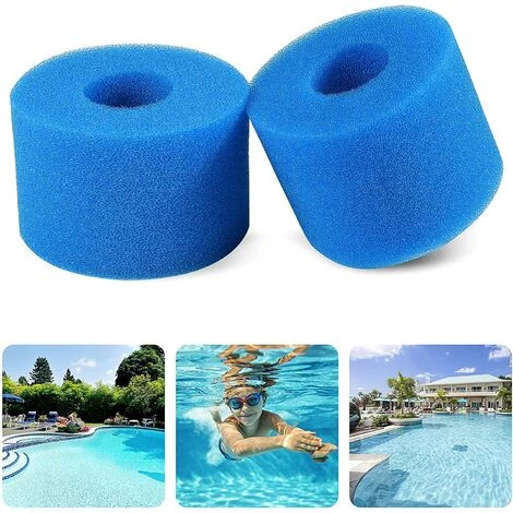 CATHERINE Éponge De Filtre De Piscine Lavable Réutilisable Poteau D'éponge De Nettoyage Bleu – Image 2
