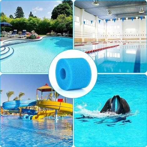 IRISFR Lilaris 2, Pièces Éponge Filtrante Type S1, Cartouche De Filtre En Mousse, Mousse Pour Filtre Piscine, Réutilisables Et Lavables, Filtre En Mousse Pour Spa, Piscine, Jacuzz,bleu – Image 5