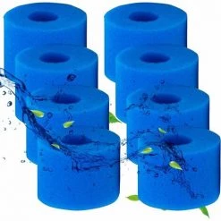 STARLIGHT Éponge Filtre S1 Pour Spa,Cartouche Filtre Piscine Pour Intex,Type S1 Pour Intex 29001 E Pure Spa,Réutilisables Et Lavables, Filtre En Mousse Pour Spa, Piscine (8 Pcs),STAR.L