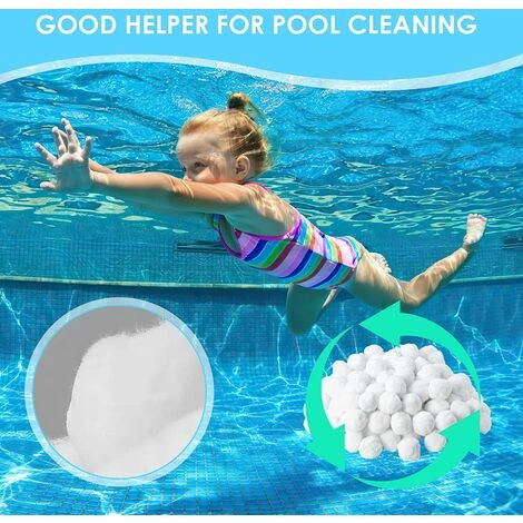 NAXUNNN 700g Boules De Filtre De Piscine, Balles Filtrantes,Média Filtre à Fibres – Image 4