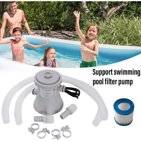 MONLY Pompe De Filtration De Piscine, Piscine D'été 300 Gallons Filtre De Piscine Hors Sol, Pompe De Circulation électrique 220 V – Image 5