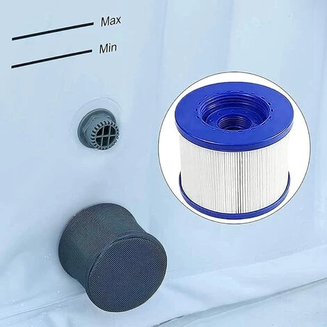 JOORRT Lot De 4 Cartouches Filtrantes De Rechange Pour Spa Hot Tub/Clever Spa - Avec Filetage à Vis - Pour Spa-N1407535/filtre Pour Mspa,Pour Spa Pool Filtre Kit D'entretien – Image 3