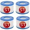 DECKON Lot De 4 Cartouches De Rechange S1 Pour Filtre De Piscine Intex 29001 - Pour Jardin Extérieur Type S1 PureSpa Easy Set - Cartouches Pour Filtre à Jacuzzi - Filtre S1