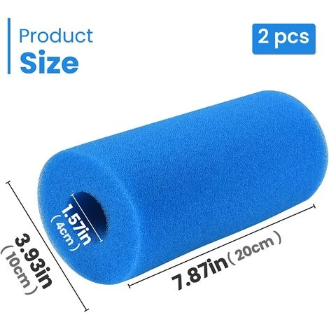 ZOLGINAH 2 Pièces Filtre En Mousse Pour Spa, Filtre A, Éponge Filtrante Type A,Filtre En Mousse,Cartouche De Filtre En Mousse Réutilisables Et Lavables,Mousse Pour Piscine,Spa,Jacuzzi – Image 2