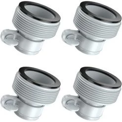 MACARON Adaptateur Piscine, Lot De 4 Adaptateur Pour Pompe, Adaptateur De Tuyau De Piscine, Hose Adapter B Pour Piscine Systèmes De Filtration (Gris)LO-Ron