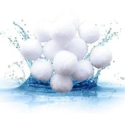DENUOTOP 700g Boules De Filtre De Piscine, Balles Filtrantes,Média Filtre à Fibres Pour Piscine Filtres à Sable Filtrage De L'eau. (Blanc)
